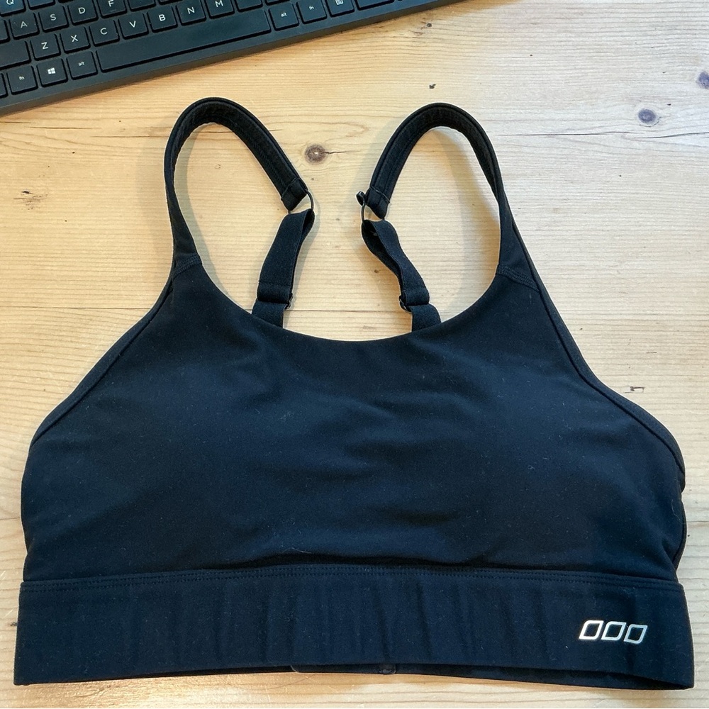 Lorna Jane Amy Maximum Support Sports Bra Black Size Medium 36C EUC